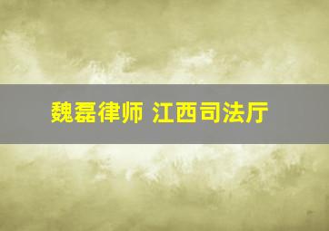 魏磊律师 江西司法厅